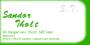 sandor tholt business card